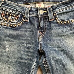 True Religion Dark Blue Studded Jeans